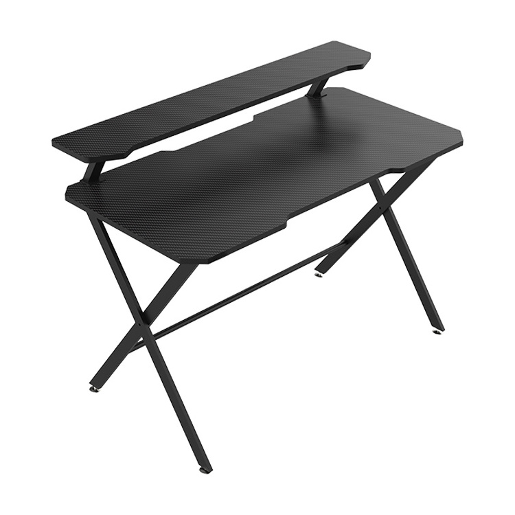 Computer Gaming Table With Stand E-sports Gamer Desk Black Cool Gaming Desk With Monitor Shelf