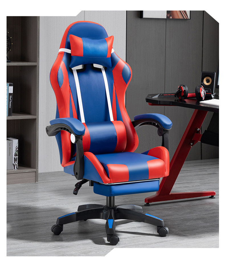 Cheapest office gamer racing gaming chair with optional footrest and massage RGB light strip and  function Home Office Chairs