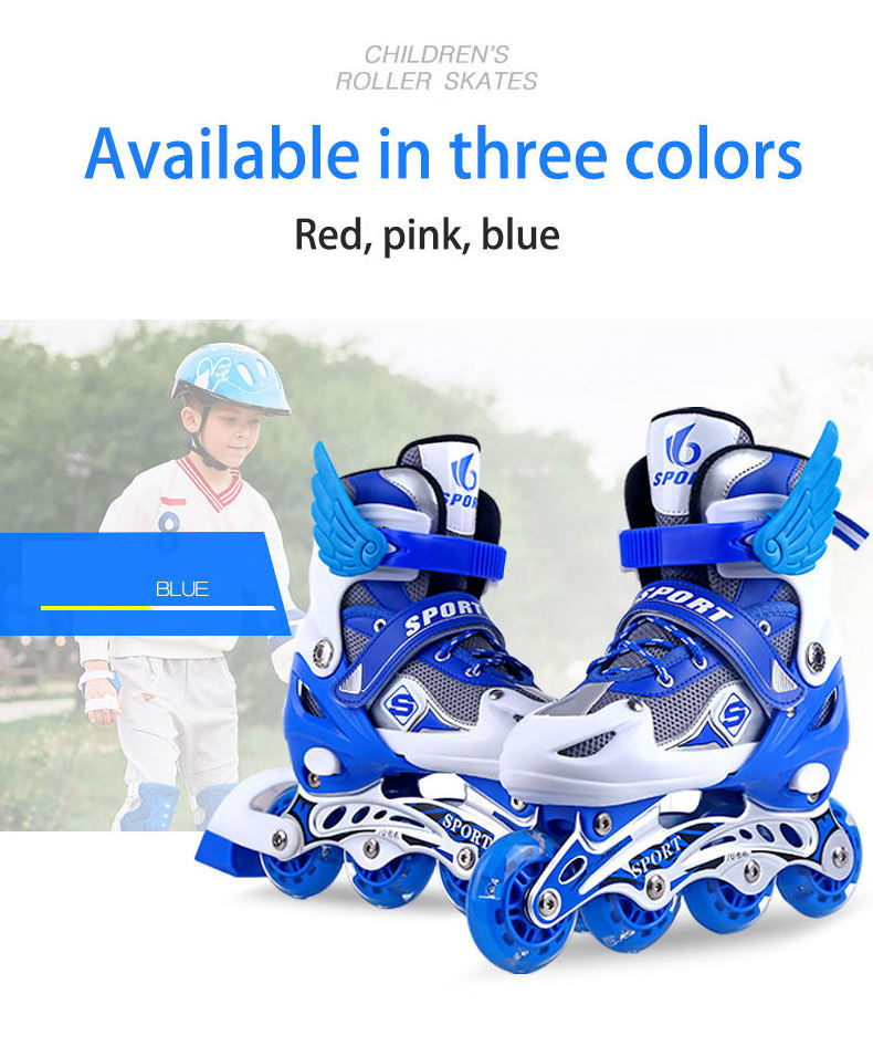 New arrival Flash Wheel Wholesale Kids Children Adjustable Inline Roller Skating Blade Skates with Light Up Wheels