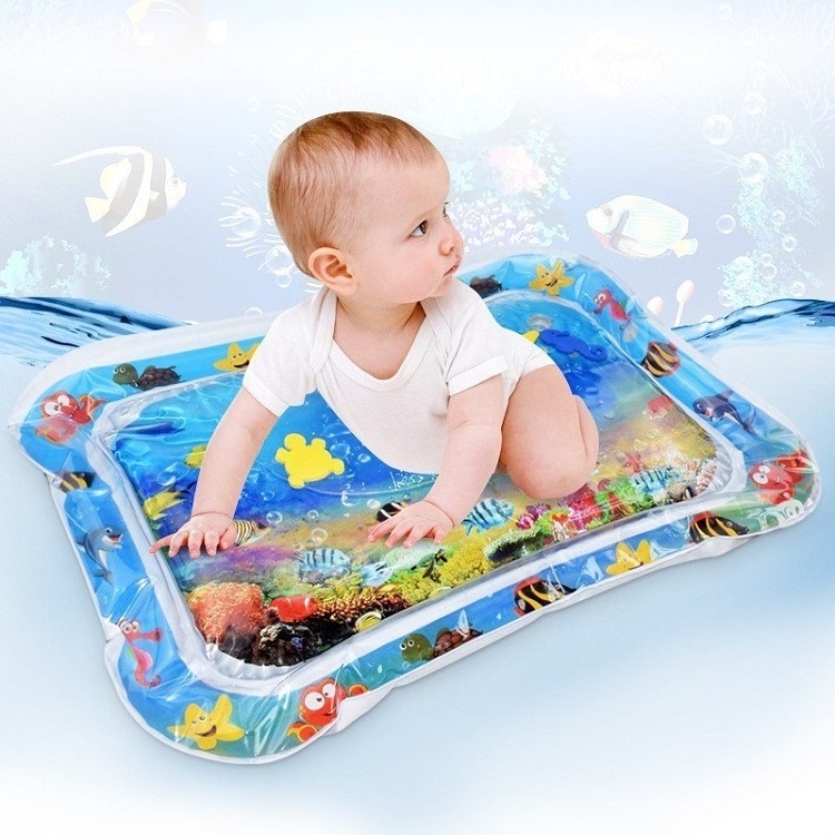 BPA free certificated factory price Inflatable Premium Tummy Time Water Play Mat for Infants Babies