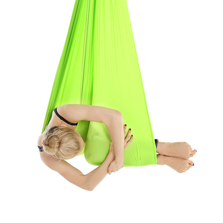 Hot Selling Custom 5.5 Yard Fitness Premium Aerial Silk Fabric Yoga Swing set Antigravity Handstand Yoga Hammock