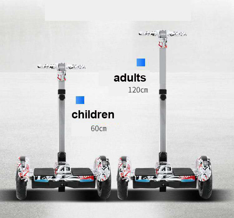 10inches  Good Quality Motorcycle Handle LED Technolog  Dual Wheel Self-Balancing Car Music Electric Smart  Scooter Hoverboard