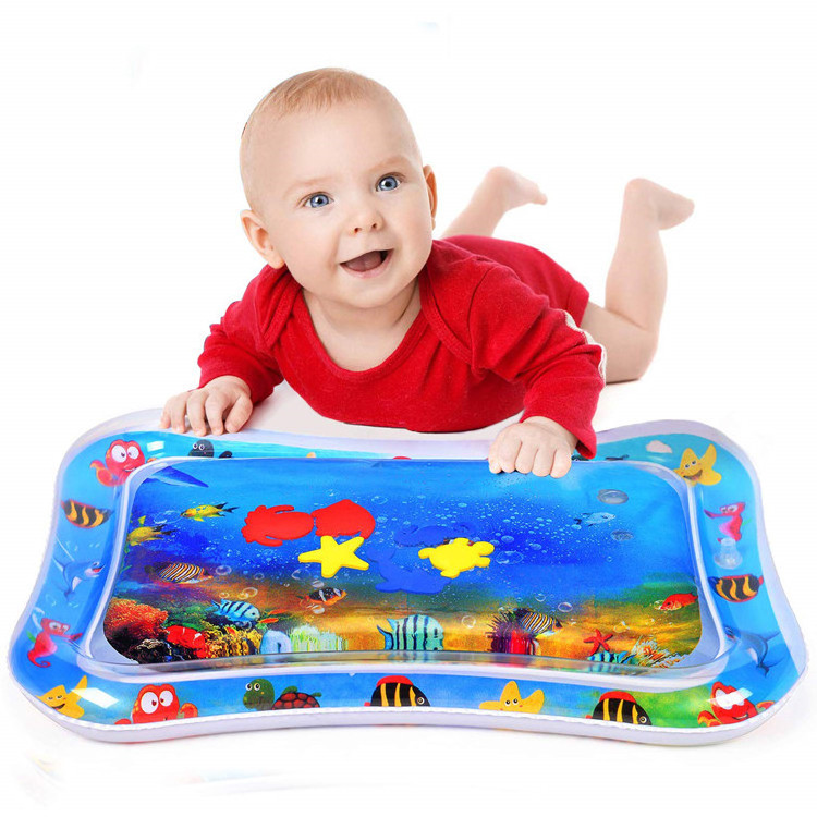 BPA free certificated factory price Inflatable Premium Tummy Time Water Play Mat for Infants Babies