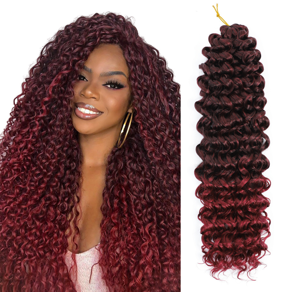 GoGo Curl Crotchet Braiding Hair Bohemian Loose Deep Wave Heat Resistant Hair Afro Kinky GoGo Soft Curly Crochet Hair Extensions