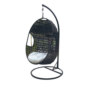 Modern Waterproof Heavy Duty Large Wicker Egg Chair Weather Resistant Outdoor Patio Swing Rattan Durable Furniture