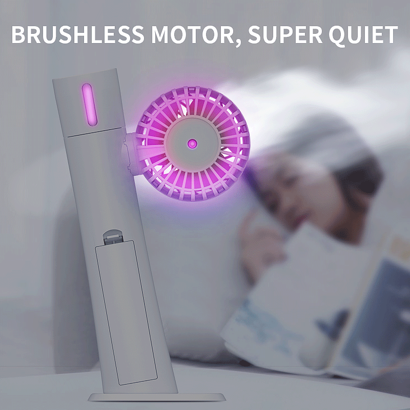 usb rechargeable portable handheld fan pocket desktop mist fan spray water mini humidifier fan