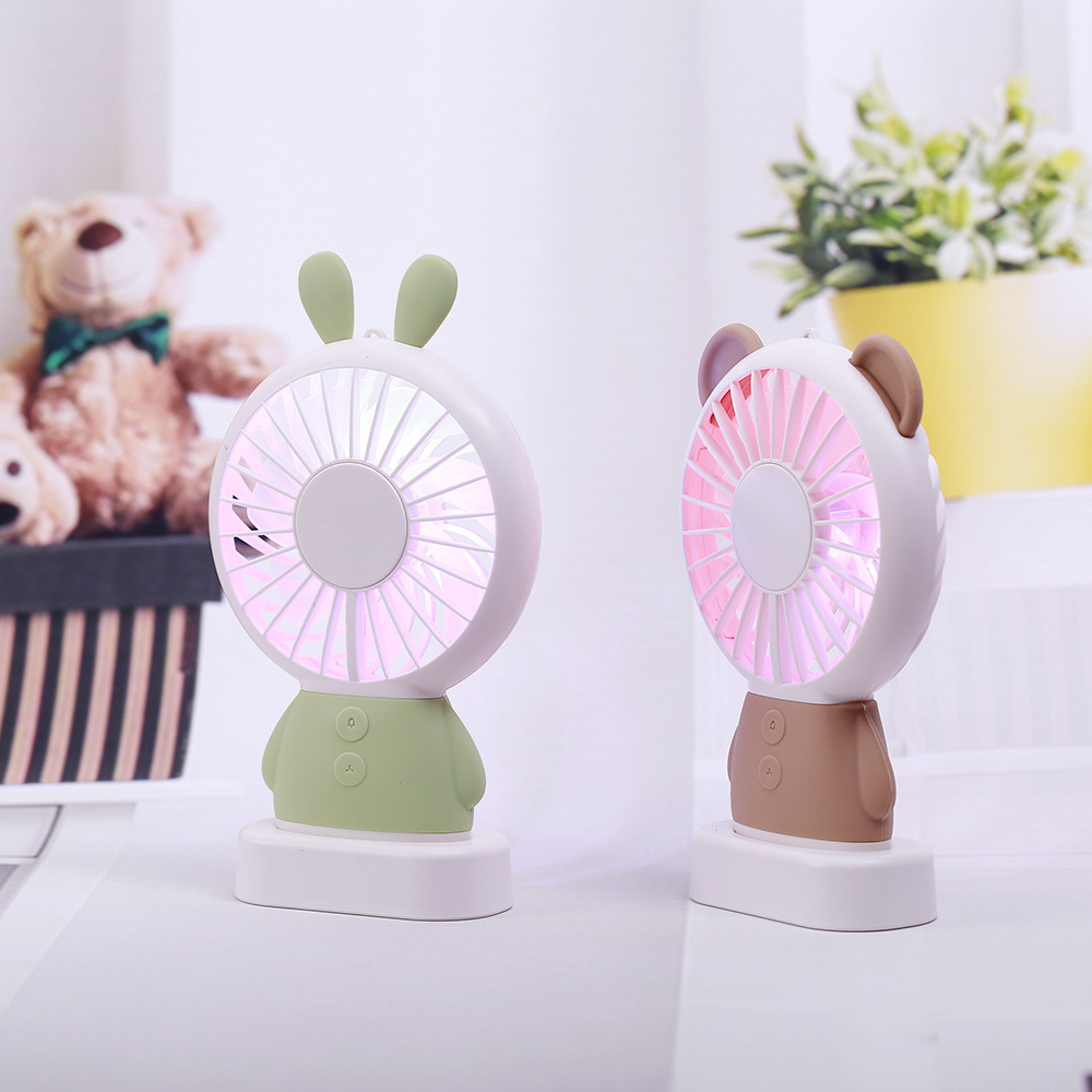 stock available fast delivery promotion children gift usb Linglong rabbit fan damo bear thin fan