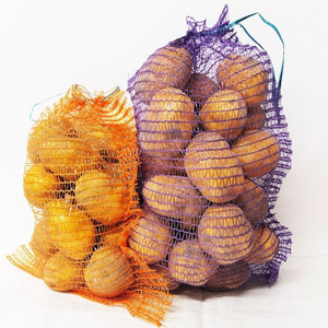 Custom PE Vegetable Packing Lemon Onion Mesh Bag With Drawstring