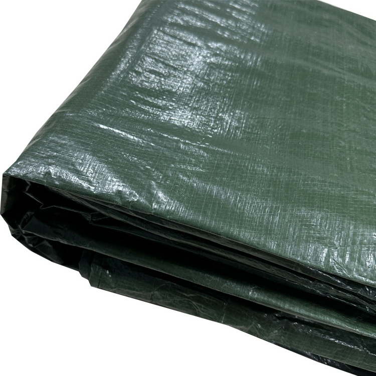 Waterproof Poly Tarp TERPAULIN Dark Green with EYES Holes 10 x 16 meters Tarpaulin