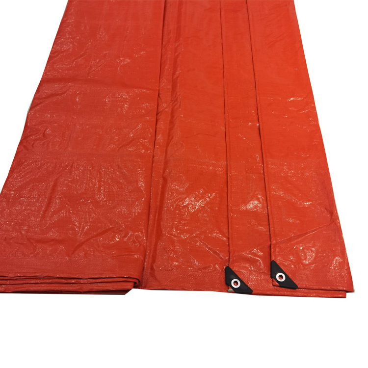 Pe High Quality Red Orange Other Fabric Tarpaulin Waterproof Canvas Woven Plain Coated Waterproof Car Cover Material 3 Tons 800d