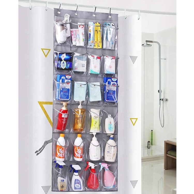 Over The Door Hanging Shoe Organizer 24 Large Clear pvc Pockets Shoe Storage Hanging Shoe Holder 2 Pack