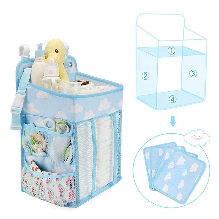 hot selling custom large storage perfect baby shower gift hanging diaper caddy organizer