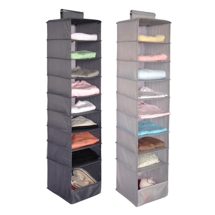 Wholesale Ready To Ship Customized Living Room Foldable Clothes Storage Cubby Hanging Shelves Closet Organizer