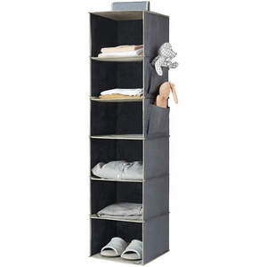 Logo Customized 6 Tier Shelf Hanging Closet Organizer with Drawers