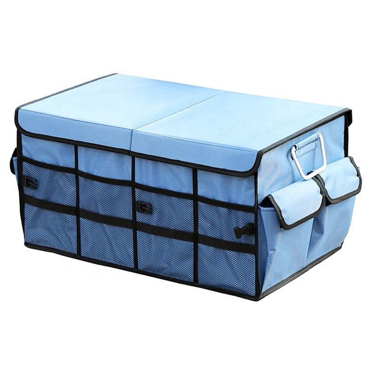 Collapsible Portable Multi Compartments Car Trunk Organizer With Lid