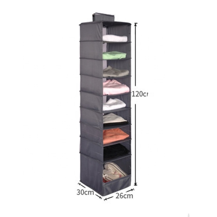 Wholesale Ready To Ship Customized Living Room Foldable Clothes Storage Cubby Hanging Shelves Closet Organizer