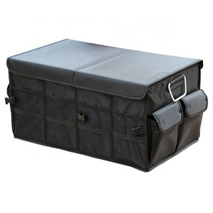 Collapsible Portable Multi Compartments Car Trunk Organizer With Lid