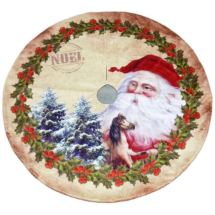 Christmas Tree Decorations Indoor Outdoor Festival Holiday Decor Christmas Tree Skirt with Strap