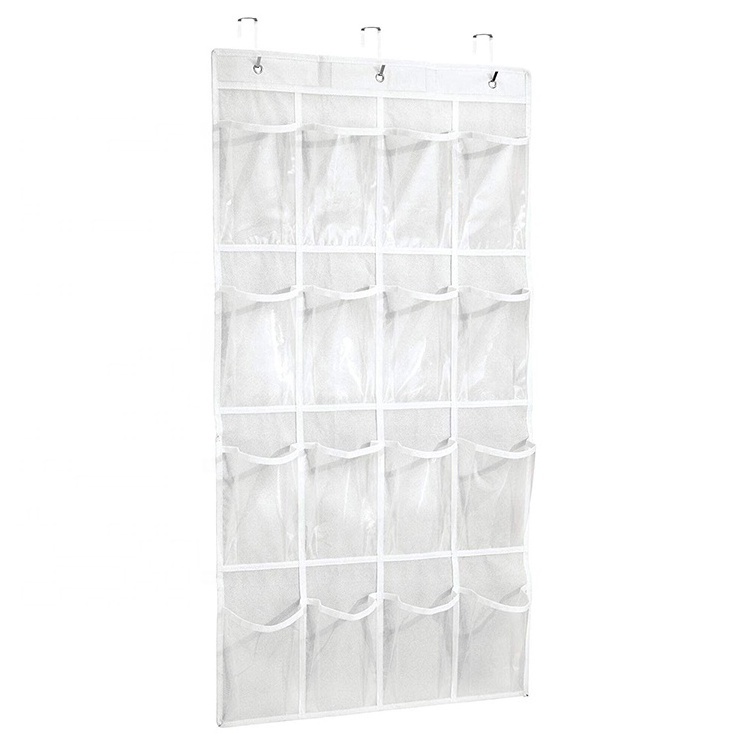 20 Pockets Clear pvc Hanging Shoe Organizer For Storage Men Sneakers Women High Heeled Shoes Slippers