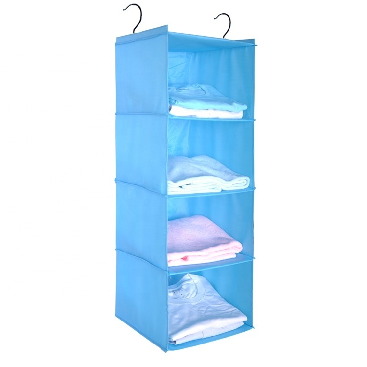 6-Shelf Hanging Clothe Storage Box Collapsible Accessory Shelves Hanging Closet Organizer