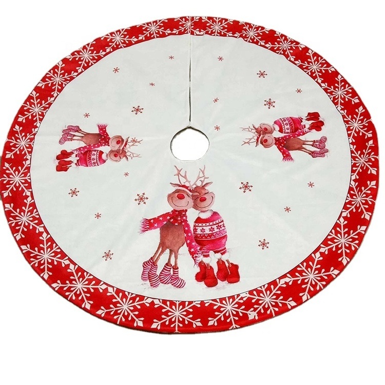 Christmas Tree Decorations Indoor Outdoor Festival Holiday Decor Christmas Tree Skirt with Strap