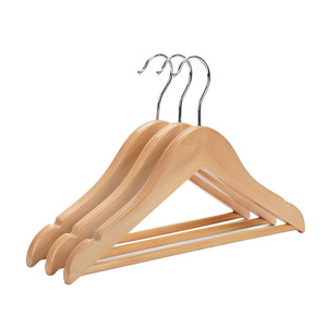 Small wooden coat hanger custom coat hanger children's clothes non-slip coat hanger with cross bar