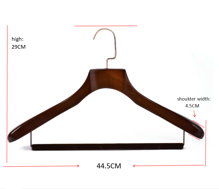 custom valnut wooden coat hanger hanger brand garment cheap cloth hanger for cloths