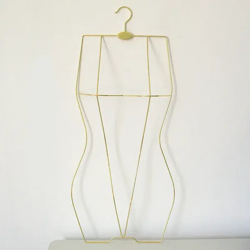 Swimsuit wire hanger Custom brand logo Gold display bikini swimsuit hanger