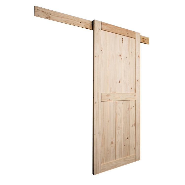 High Quality Barn Door Soundproof White Interior Door Oak Wooden Sliding Barn Doors For Bedroom