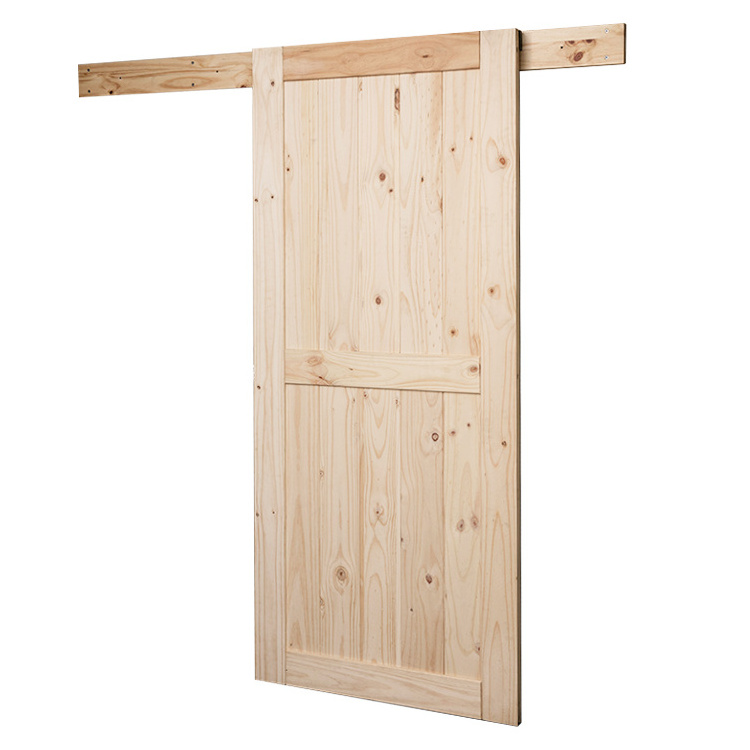 High Quality Solid Wood Soundproof Interior Barn Doors Sliding Doors With Hardware Kit