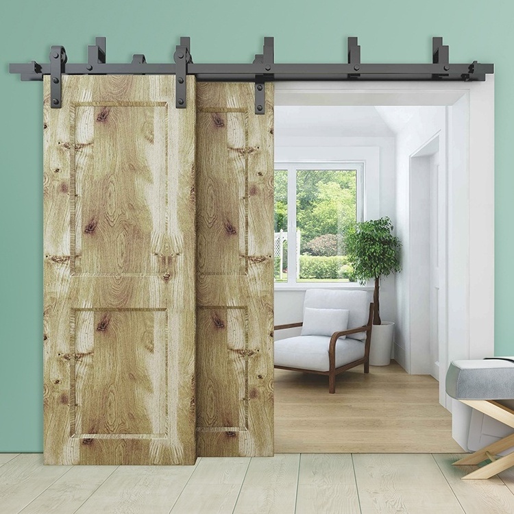 Soundproof Interior Solid Wood Panel Sliding Wooden Barn Doors