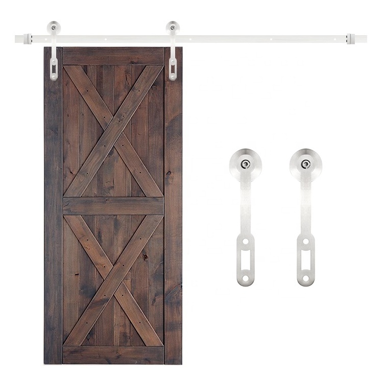 Double Bi Fold Barn Door Hardware Kits Sliding Barn Door System for Interior Wood Door