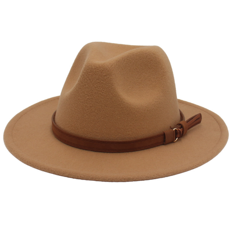 High quality sombrero de ala plana flex fit casual multicolor pure solid color matel rope felt suede straw western cowboy hat