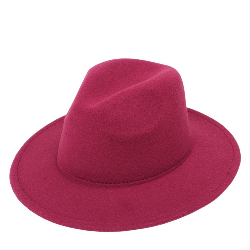 New fashion sombrero de ala plana flex fit casual bulk multicolor blue pure solid color matel leather felt straw pink cowboy hat