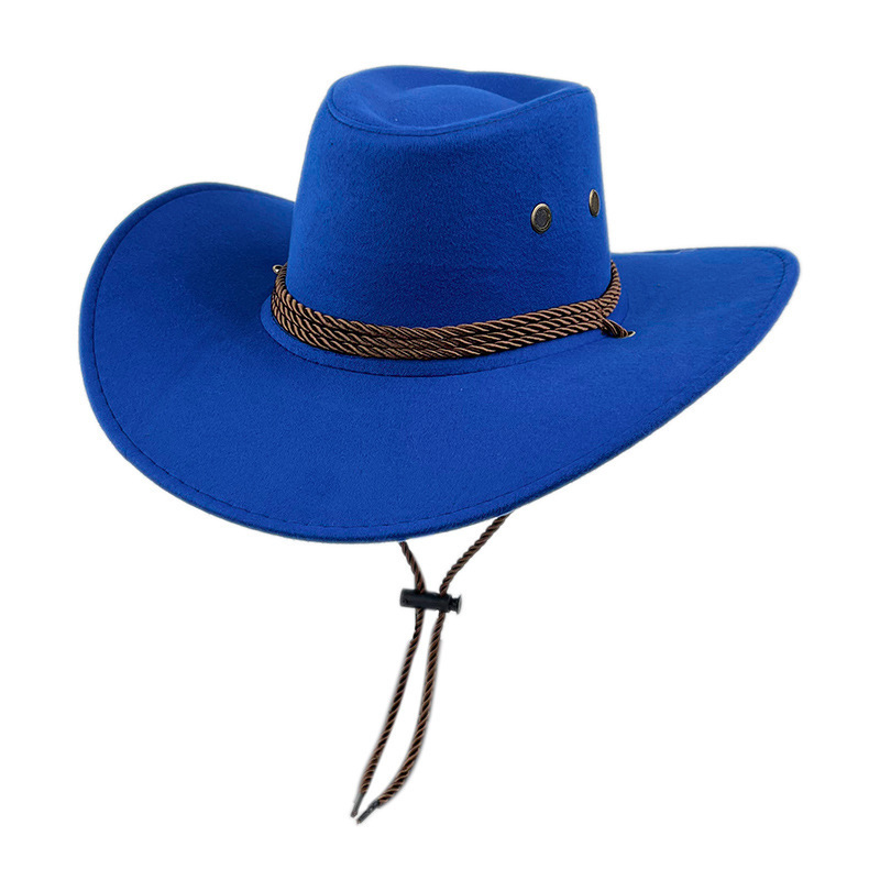 Custom embroidery logo sombrero de ala plana flex fit casual multicolor disco led plain felt pure solid color mexican cowboy hat