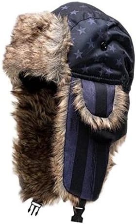 Outdoor Manufacturer  Classic Adjustable Russian Warm Hat Skiing Winter Fur Trapper Hat Faux Fur Hat with Ear Flap