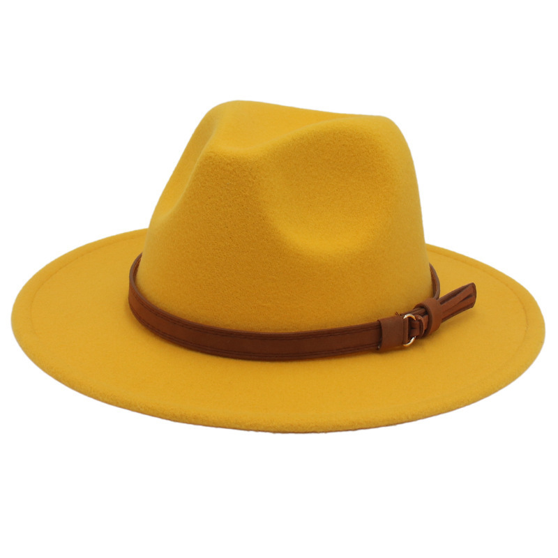 High quality sombrero de ala plana flex fit casual multicolor pure solid color matel rope felt suede straw western cowboy hat