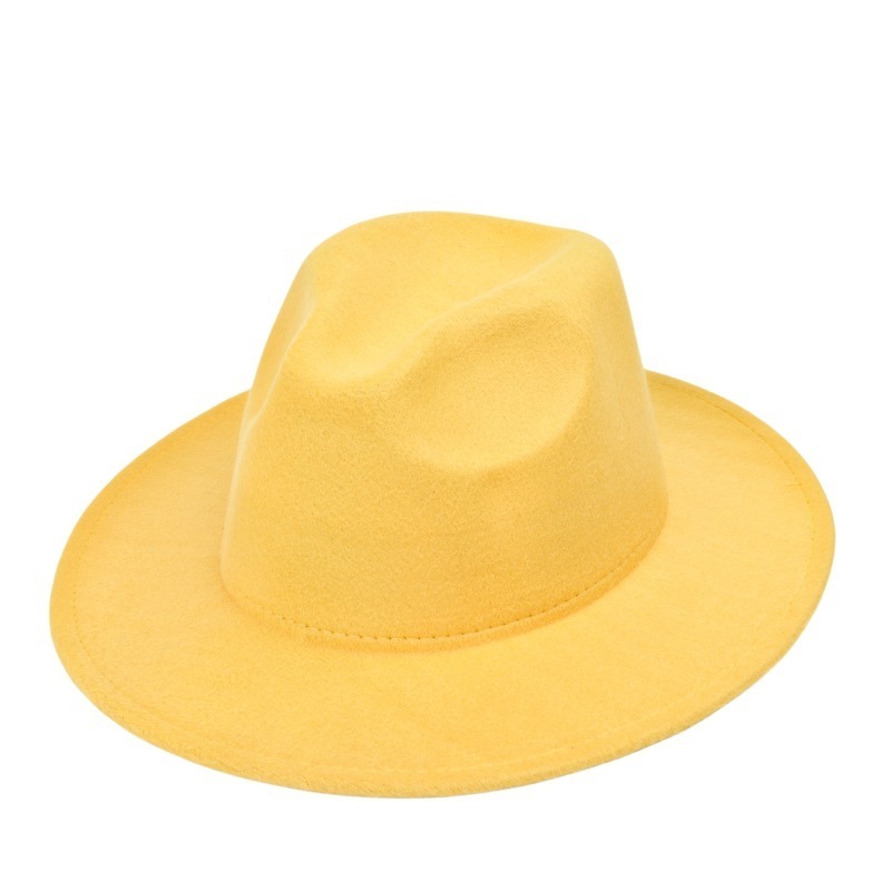 New fashion sombrero de ala plana flex fit casual bulk multicolor blue pure solid color matel leather felt straw pink cowboy hat