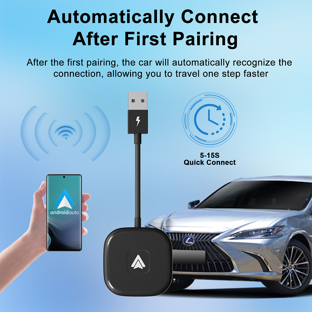 Wireless Carplay Android Auto USB Dongle OEM Factory Wired Android Auto Cars Wireless Android Auto AI box for Android10 Phon