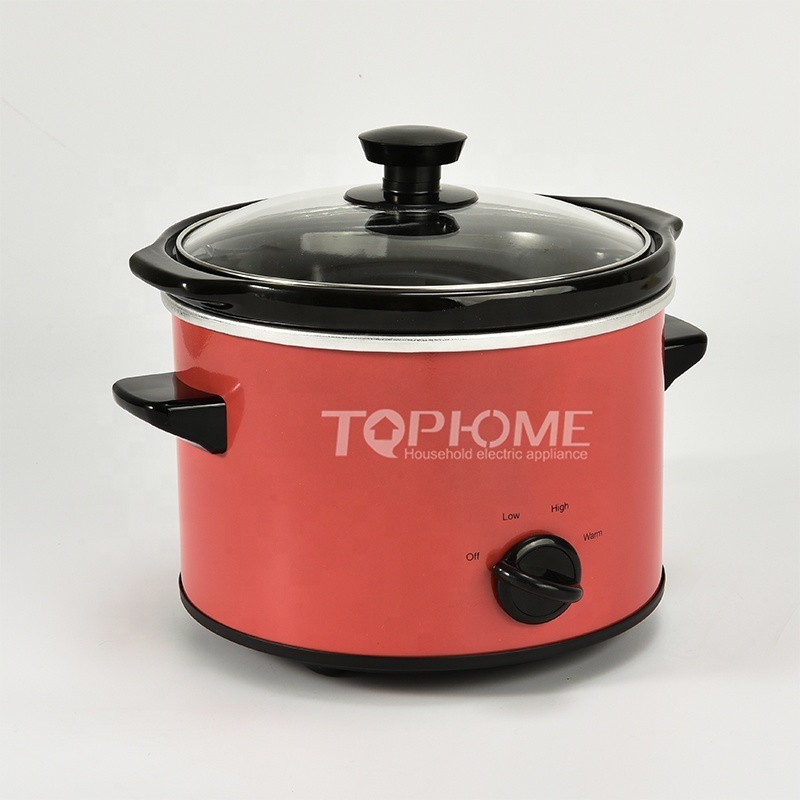 TOPHOME 180W ETL approved 2.5QT Slow Cooker 2.5L Round Slow Cooker