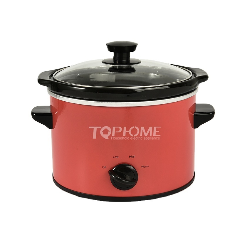 TOPHOME 180W ETL approved 2.5QT Slow Cooker 2.5L Round Slow Cooker