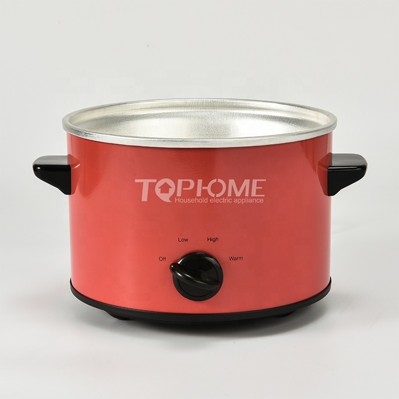 TOPHOME 180W ETL approved 2.5QT Slow Cooker 2.5L Round Slow Cooker