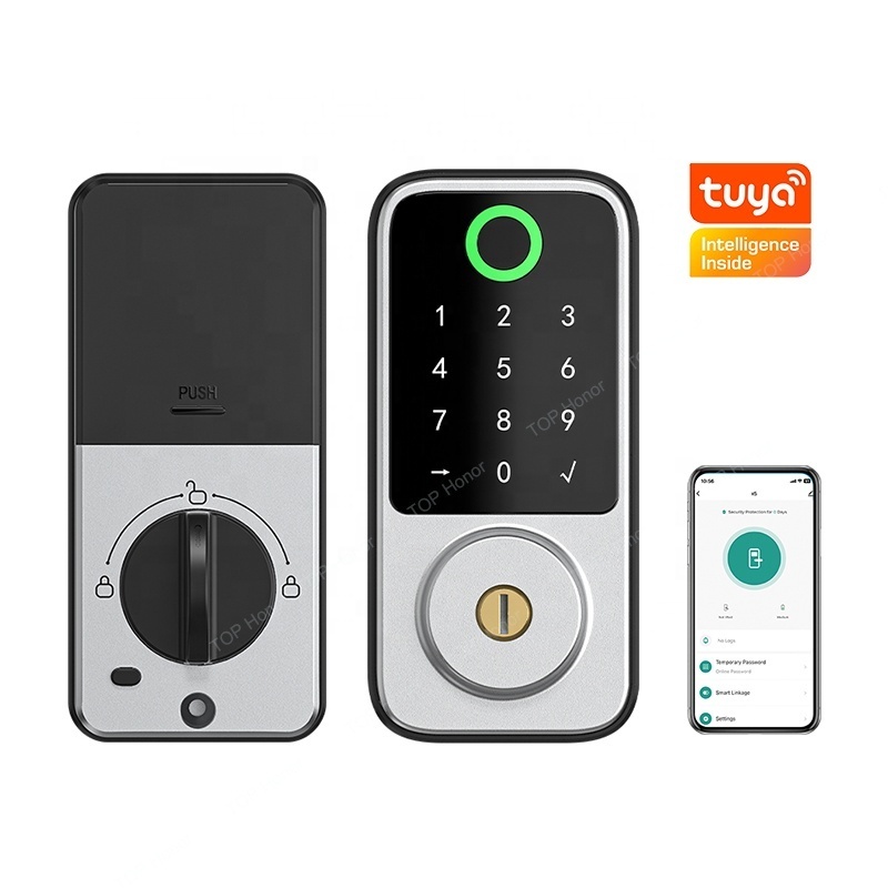 euro smart cylinder digital smartphone app control  deadbolt fingerprint keyless entry door lock knob with keypad keyless