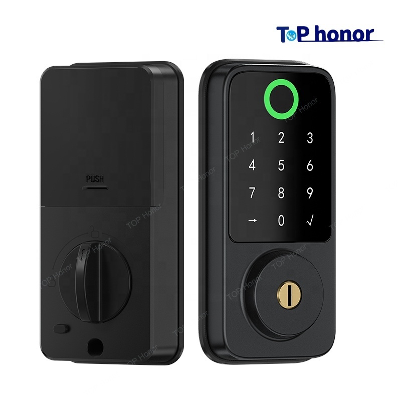 euro smart cylinder digital smartphone app control  deadbolt fingerprint keyless entry door lock knob with keypad keyless