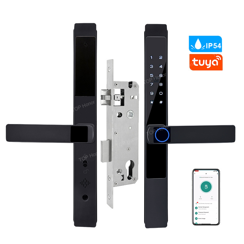 fridge slide intelligent narrow frame glass door card locks app remote control biometric electronic digital keyless door lock