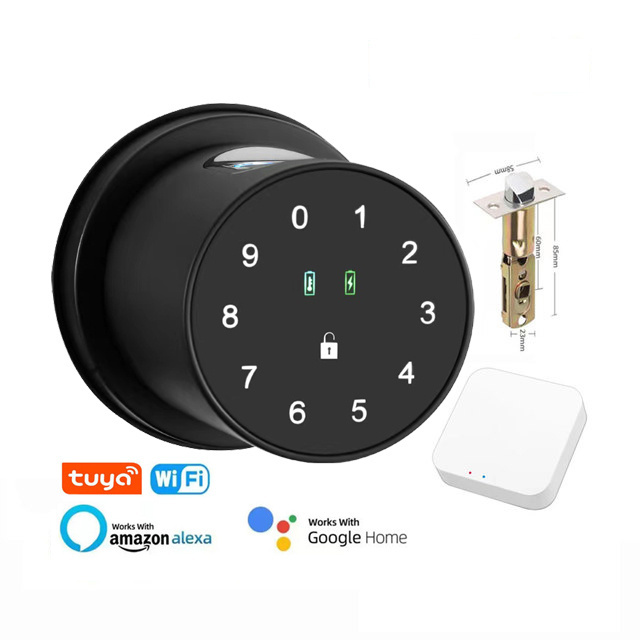 fingerprint deadbolt round smart locks door lock and dead bolt 2.4 ghz mobile wi-fi for magnetic usa 4 in 1 wi fi  tuya