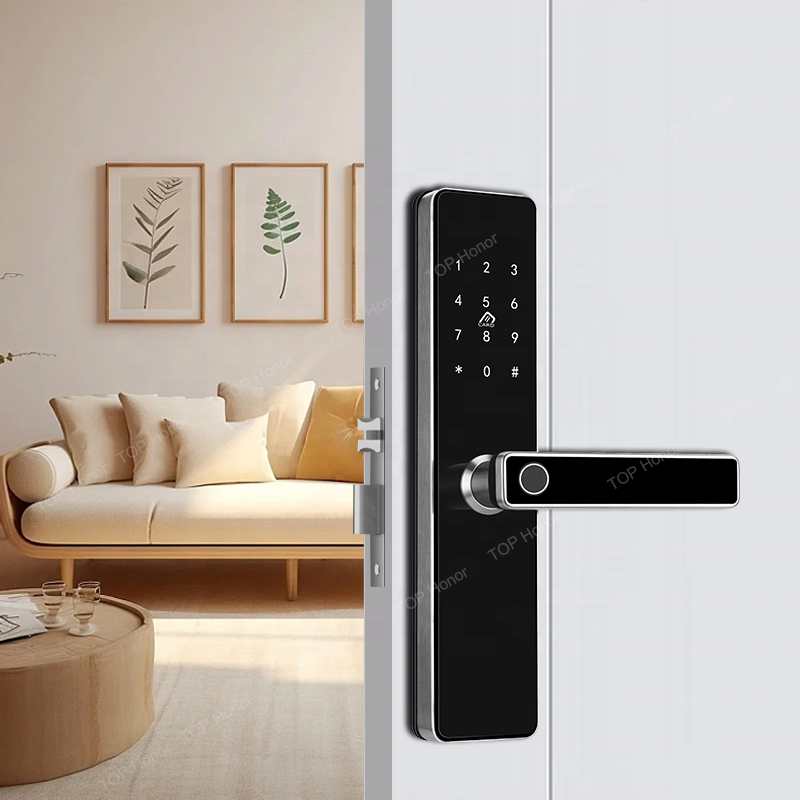 Apartment rental houses fingerprint digital door knob lock with electronic keypad keyless enter biometric multiple cabinet door