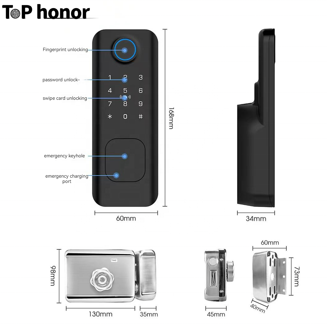 door lock fingerprint cerraduras inteligentes digital combination for front ttlock electric finger print smart locks