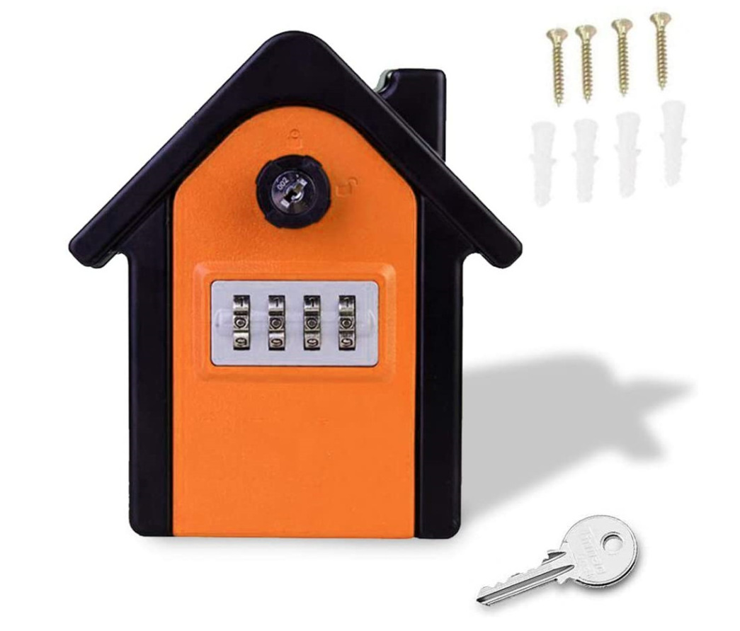 4 digit combination Password Waterproof Metal Wall Mounted Portable Storage Safe Lock Key Box