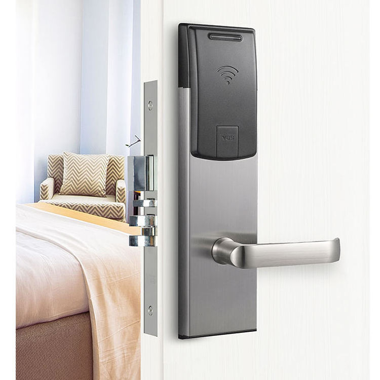 304 Stainless  hotel Mortise Electronic Smart RFID Key Card Hotel Door Lock with Management Software System